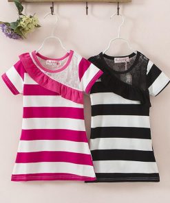 2015-Summer-Style-Girl-Party-Dress-Toddler-Girl-Clothing-Striped-Lace-Princess-Dress-Kids-Dresses-Girls